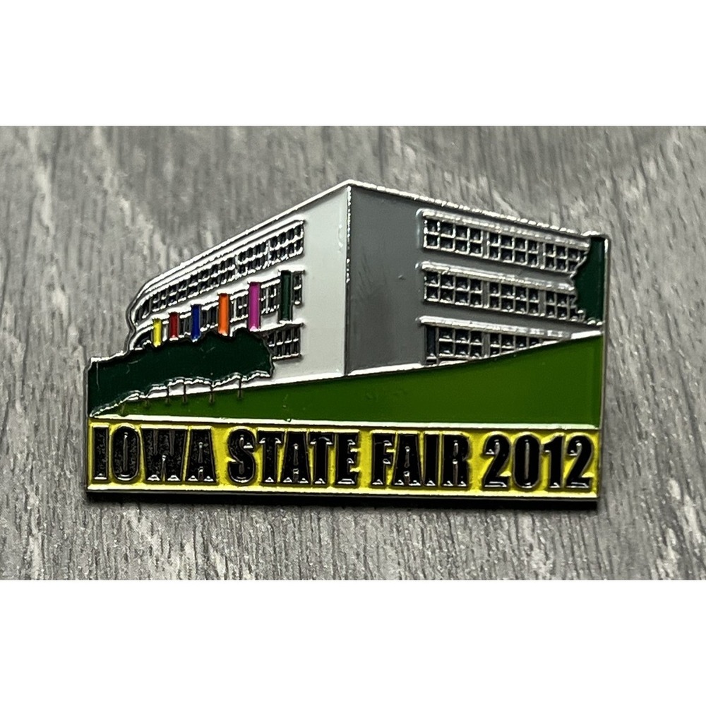 Iowa State Fair 2012 Souvenir Pin Enamel Building Collectible Travel Memorabilia